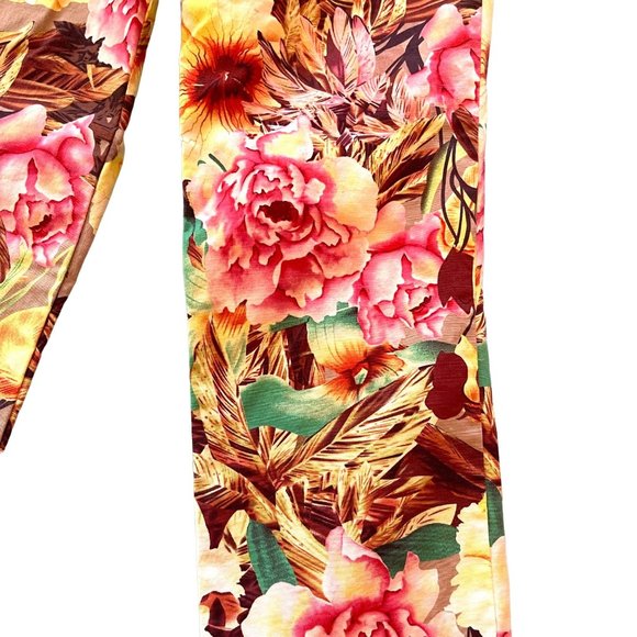 Dalia Collection Women's Pants Capris Floral Size 2 Stretch - Picture 7 of 7